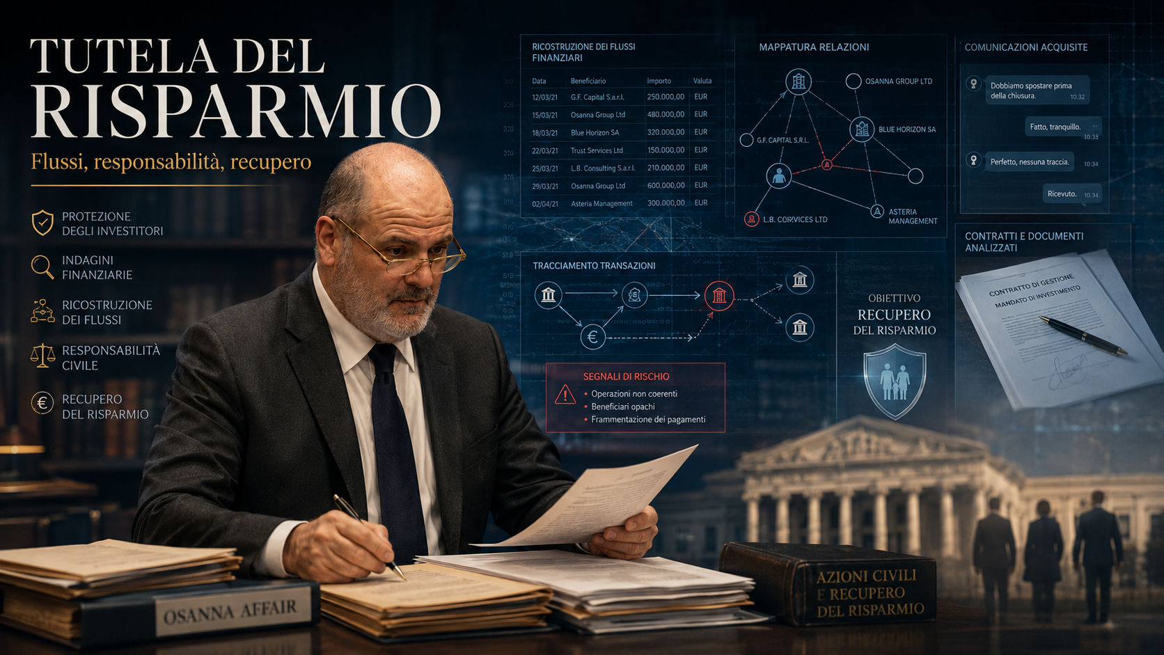 Caso Osanna, verifiche a tutela degli investitori