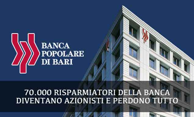 Il caso degli azionisti Banca Popolare di Bari